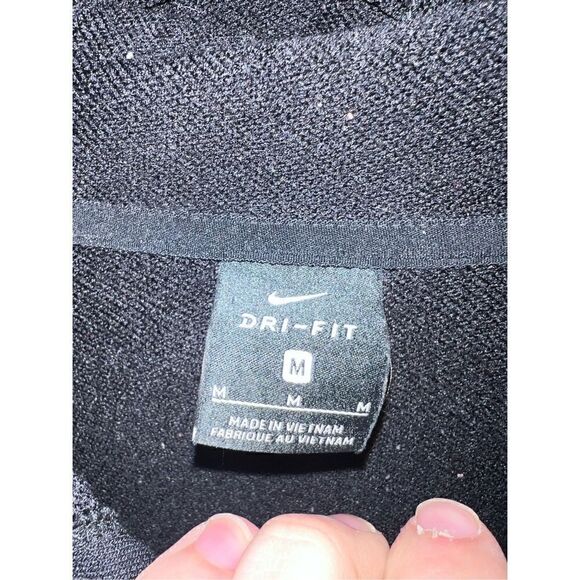 Black Nike Dri-Fit Full Zip Hoodie Size M - Picture 2 of 11